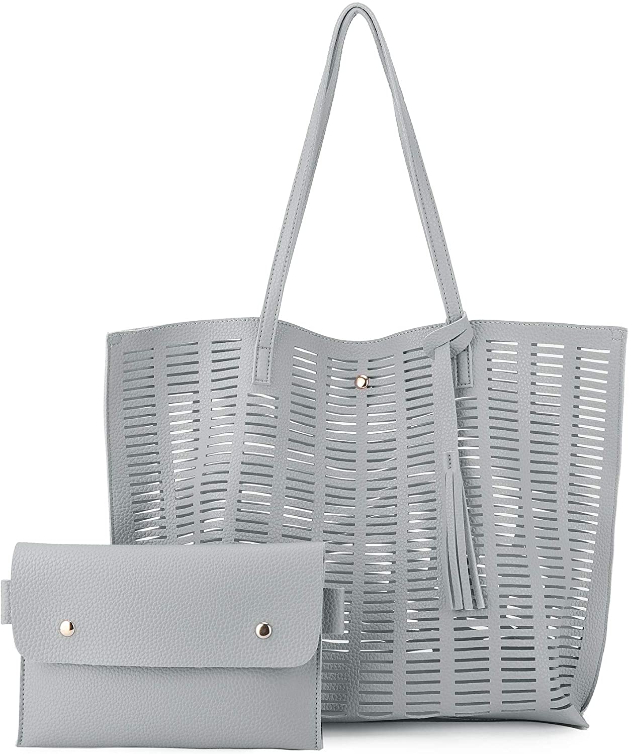 K.EYRE Women's Soft Faux Leather Tote Bag Purse Handbags Wallet Tote Shoulder Bag Purse Large Capacity