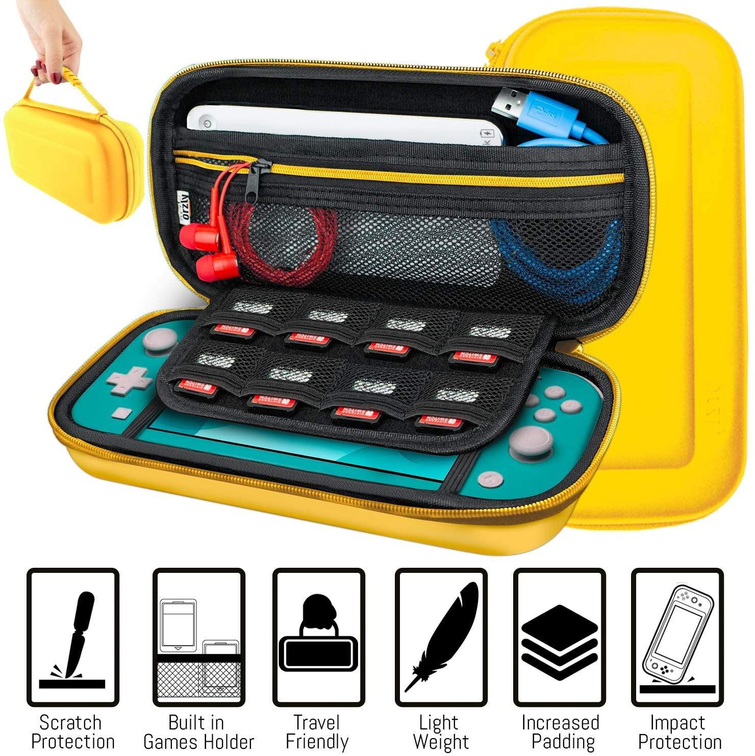 Orzly Accessories Bundle Compatible for use with Nintendo Switch Lite - JOY2ESpree