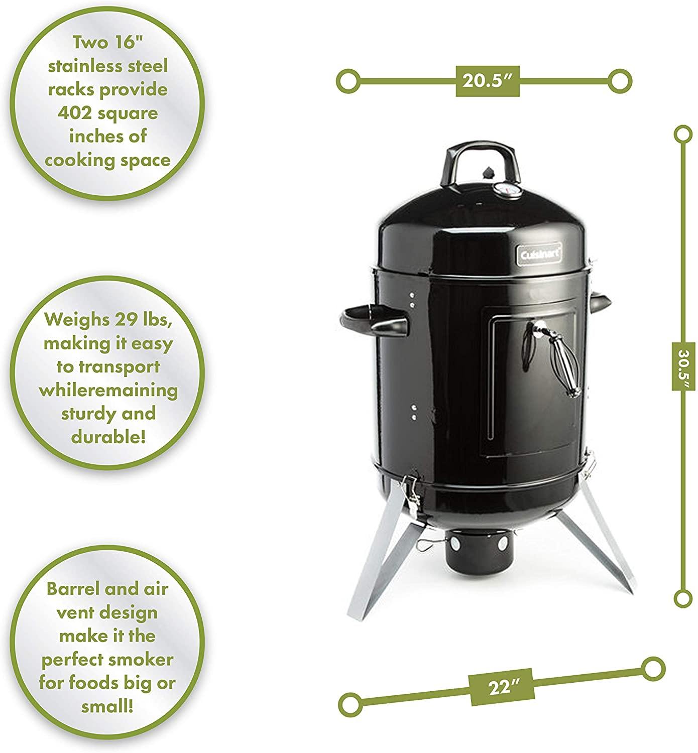 Cuisinart COS-118 Vertical 18" Charcoal Smoker - JOY2ESpree