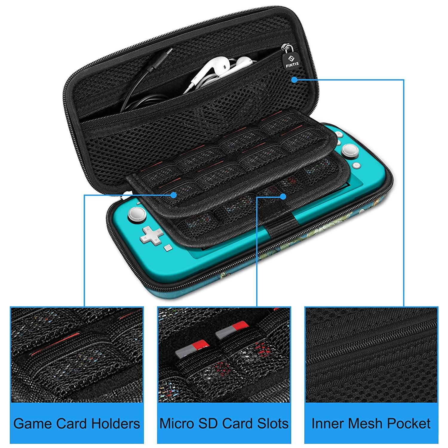 Fintie Carry Case for Nintendo Switch Lite 2019 - [Shockproof] Hard Shell Protective Cover Bag with 15 Game Card/2 Micro SD Card Slots - JOY2ESpree