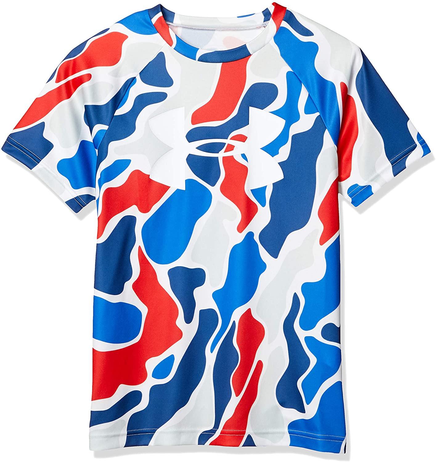 Under Armour Boys' Tech Big Logo Printed Short Sleeve Gym T-Shirt