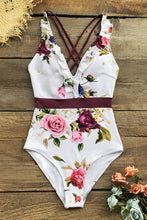 
                        
                          Load image into Gallery viewer, CUPSHE Women's V Neck One Piece Swimsuit Ruffled Back Cross Swimwear
                        
                      