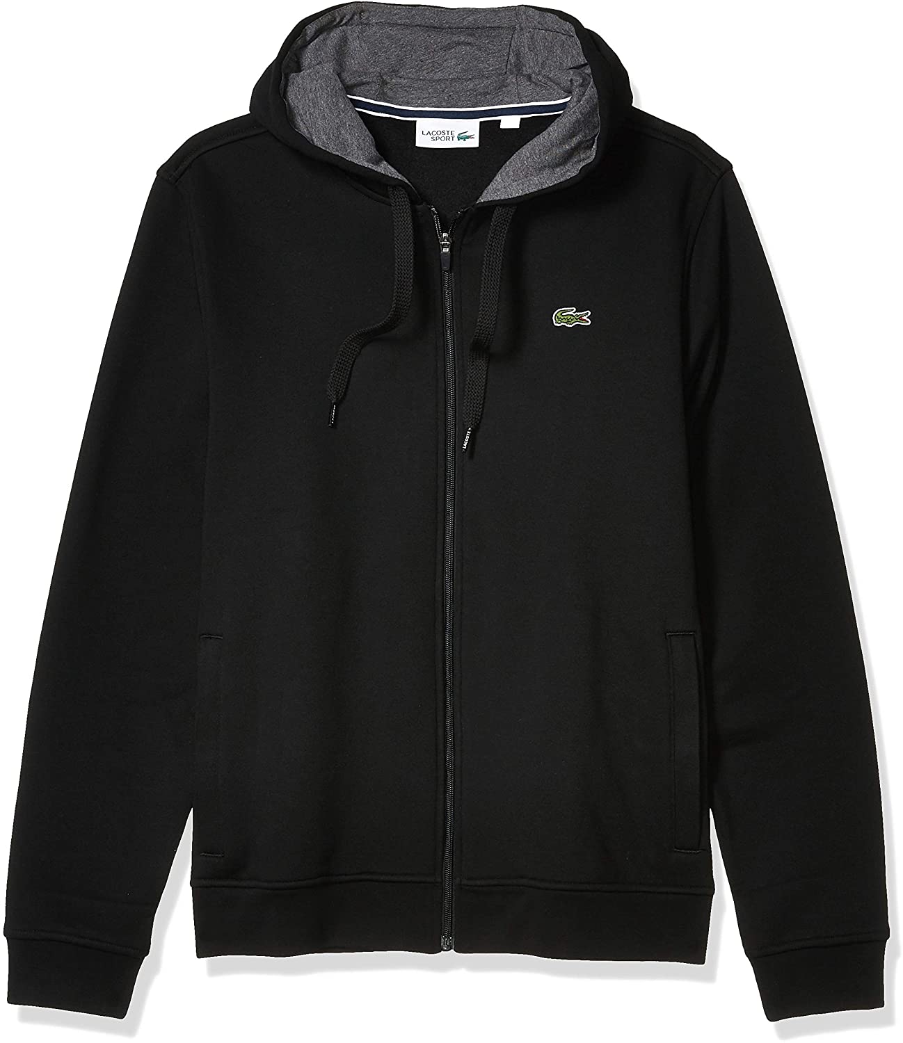 Lacoste Mens Sport Long Sleeve Fleece Full Zip Hoodie Sweatshirt