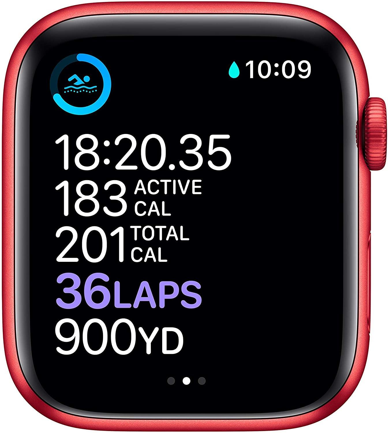 Apple Watch Series 6 (GPS, 44mm) - Space Gray Aluminum Case with Black Sport Band (Renewed) - JOY2ESpree