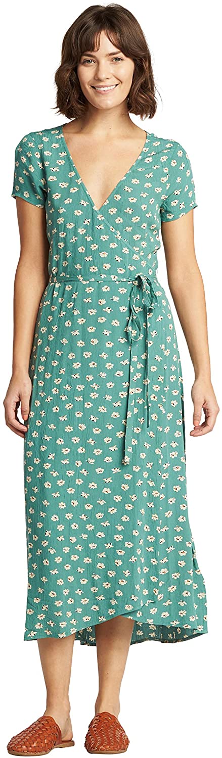 Billabong Women's Dress Wrap Front Mid Length