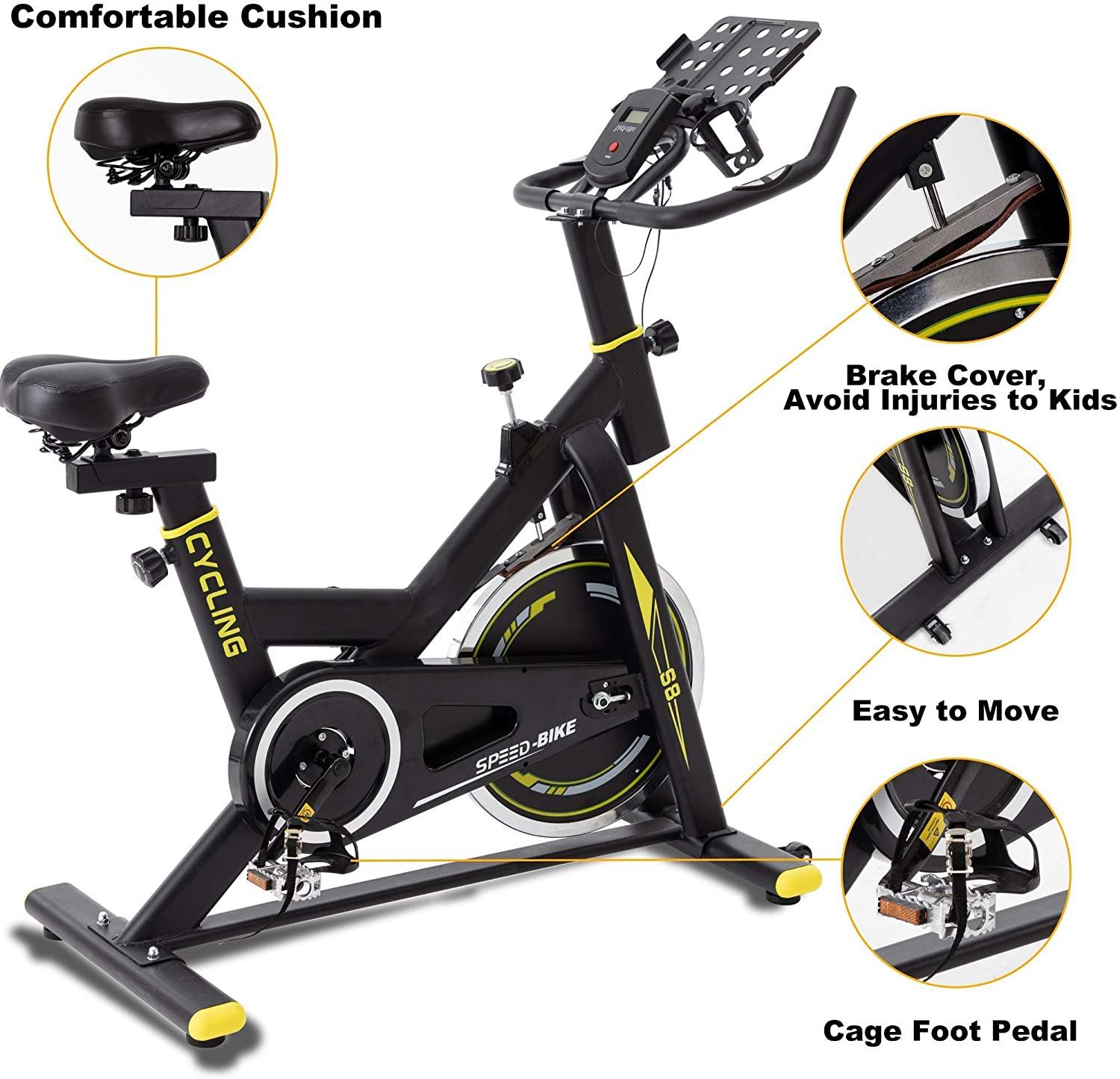 BINHIA Exercise Bike Indoor Cycling Bike Stationary - Cycle Bike with Ipad Mount &Comfortable Seat Cushion - JOY2ESpree