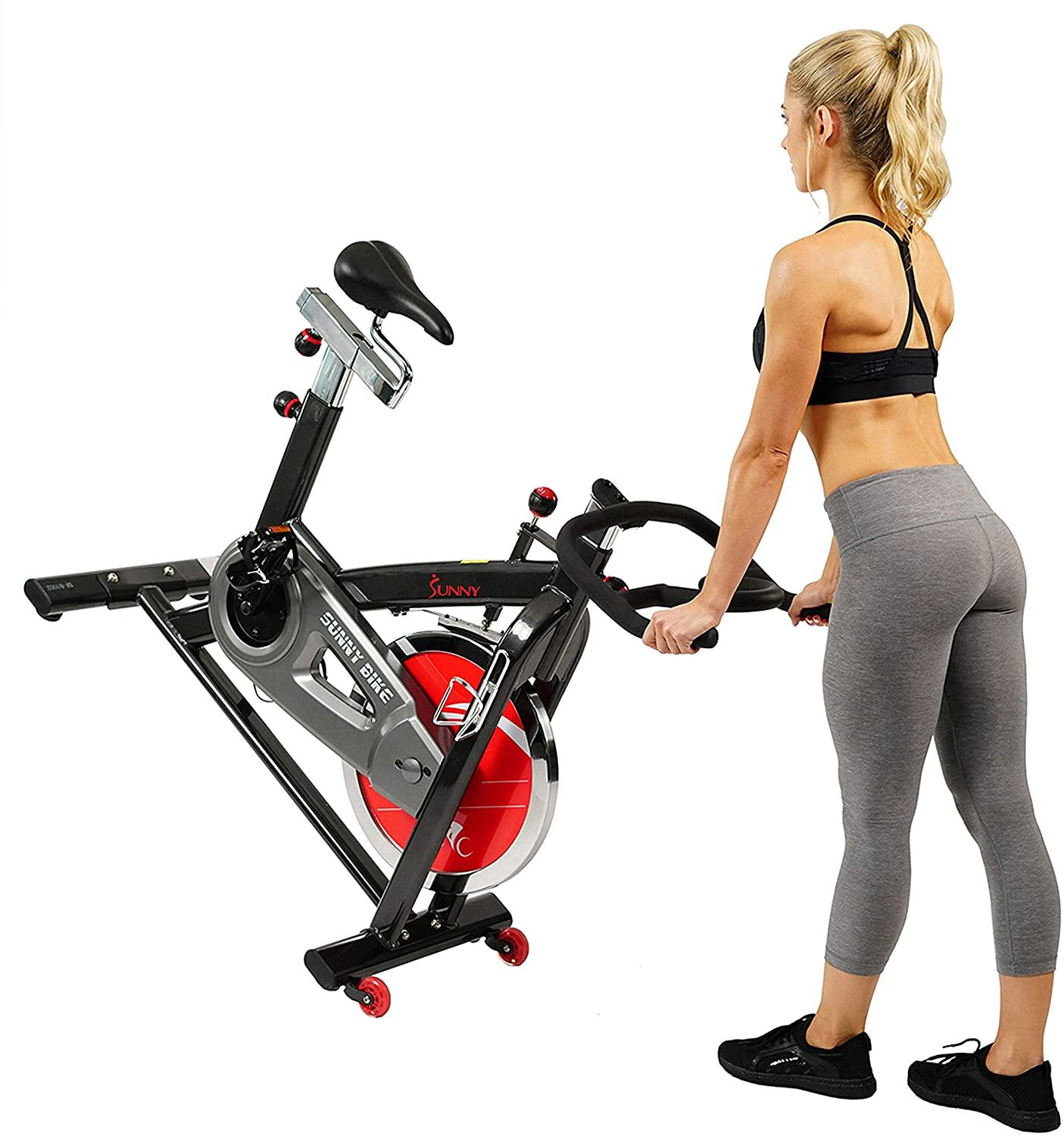 Sunny Health & Fitness Indoor Cycling Exercise Bike with Heavy 49 LB Chrome Flywheel - SF-B1002/C - JOY2ESpree