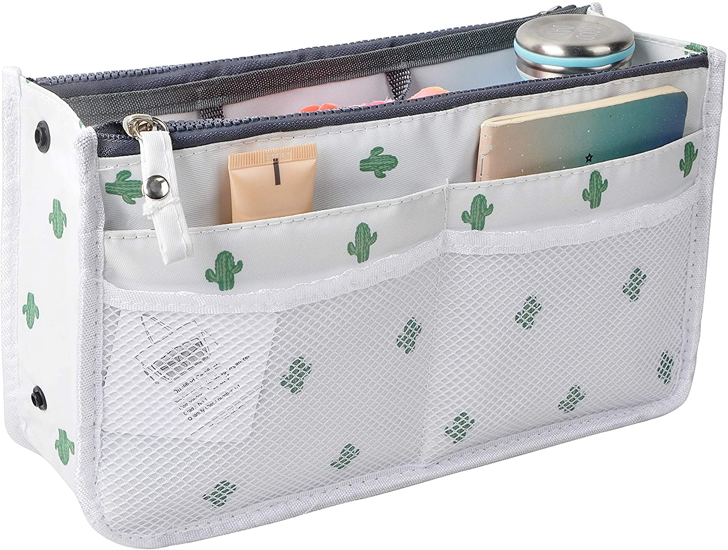 Vercord Updated Purse Handbag Organizer Insert Liner Bag in Bag 13 Pockets Purple Small