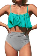 
                        
                          Muat gambar ke penampil Galeri, CUPSHE Women's High Waisted Falbala Bikini Set
                        
                      
