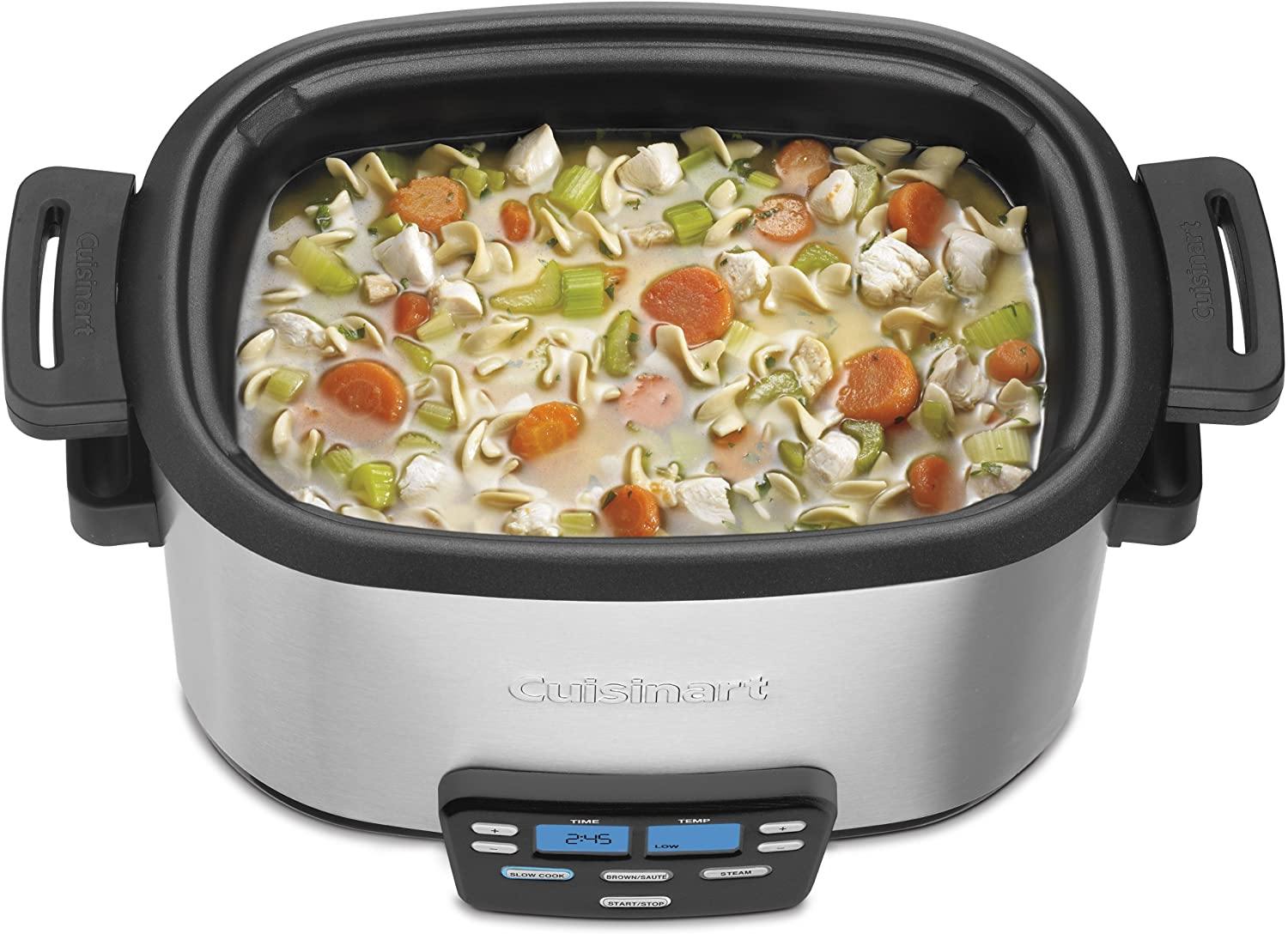 Cuisinart MSC-600 3-In-1 Cook Central 6-Quart Multi-Cooker: Slow Cooker, Brown/Saute, Steamer - JOY2ESpree