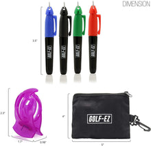 
                        
                          Load image into Gallery viewer, Golf-EZ TRI-LINE Golf Ball Alignment Kit with Carry Case | Swing Path Arrows &amp; Ball Identifiers - JOY2ESpree
                        
                      