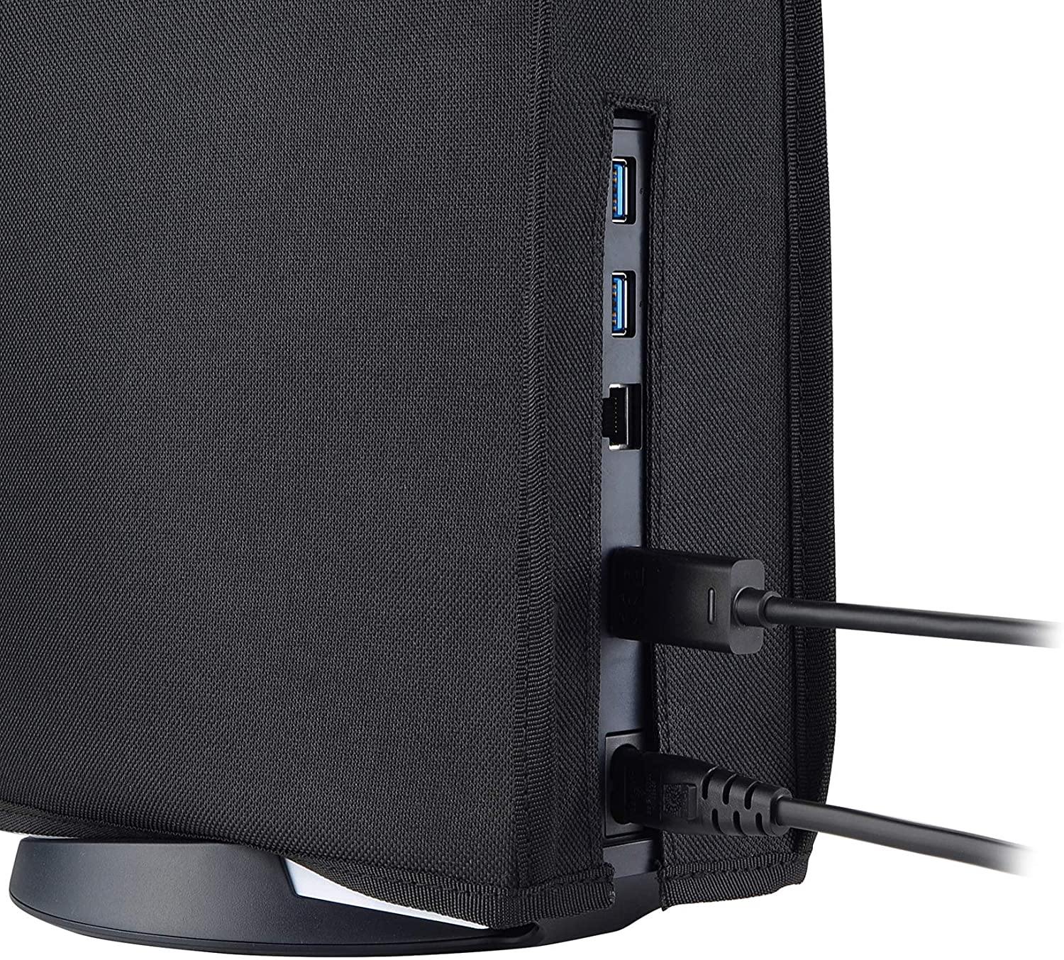 PlayVital Gray Nylon PS5 Dust Cover, Soft Neat Lining Dust Guard for DualSense 5 Console - JOY2ESpree