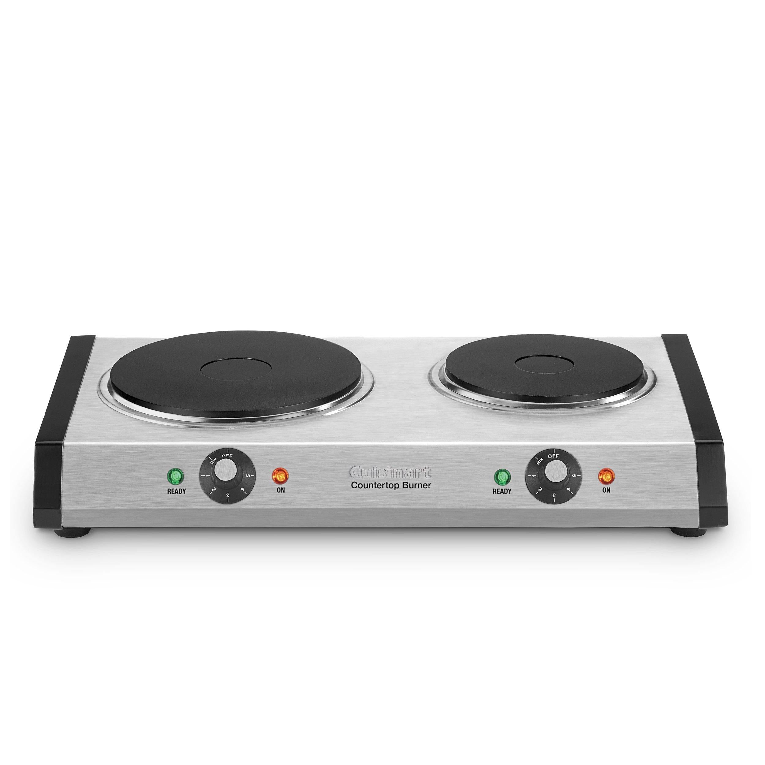 Cuisinart Cast-Iron Double Burner, 11.5"(L) x 19.5"(W) x 2.5"(H), Silver - JOY2ESpree