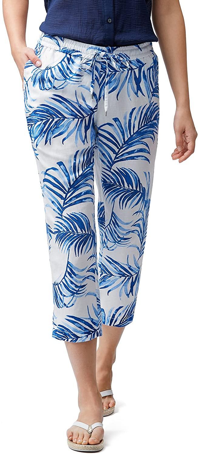 Tommy Bahama Women's Fuller Fronds Easy Crop Cobalt Sea - JOY2ESpree