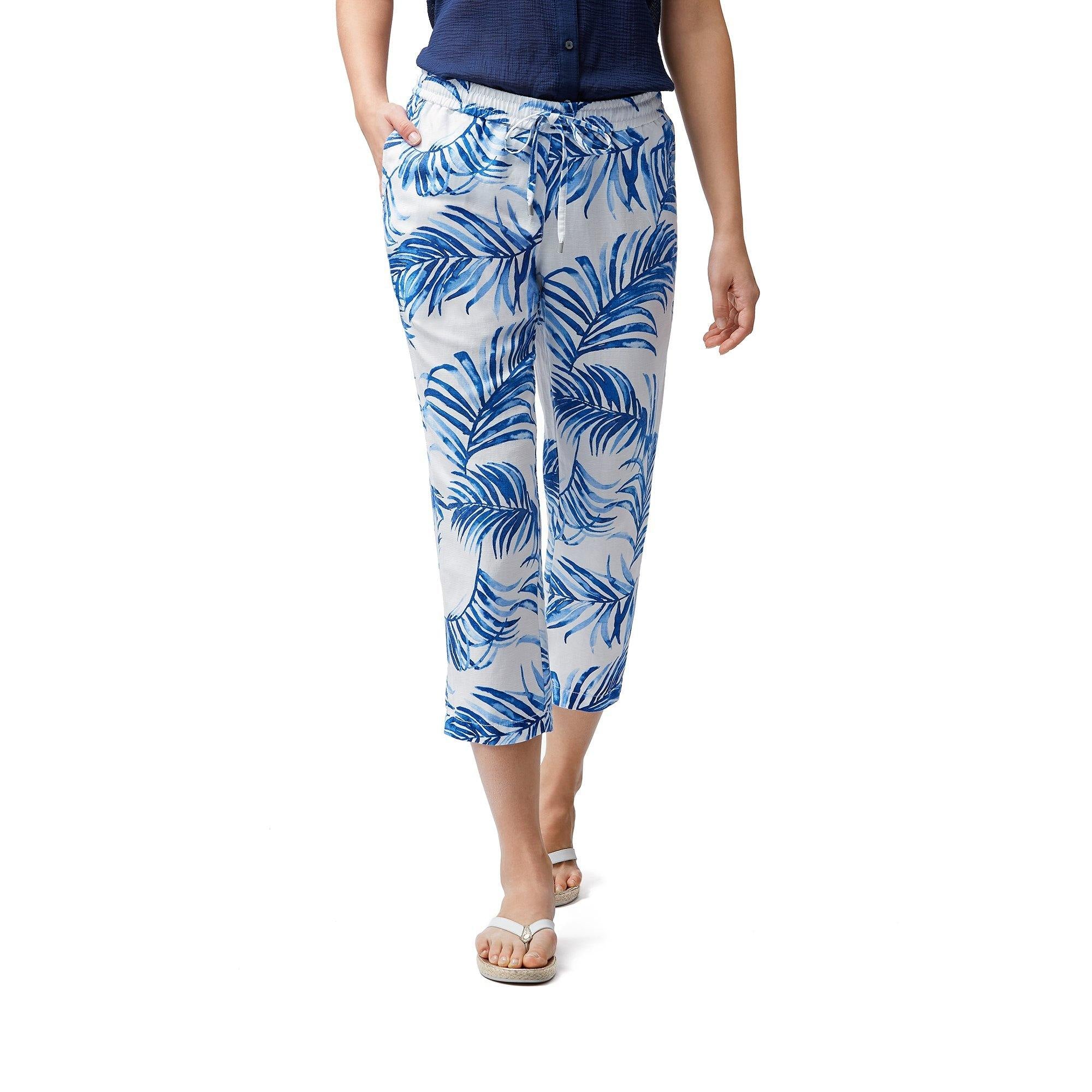 Tommy Bahama Women's Fuller Fronds Easy Crop Cobalt Sea - JOY2ESpree