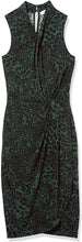 
                        
                          Muat gambar ke penampil Galeri, Amazon Brand - Lark &amp; Ro Women's Sleeveless Crossover Twist Neck Faux Wrap Dress
                        
                      