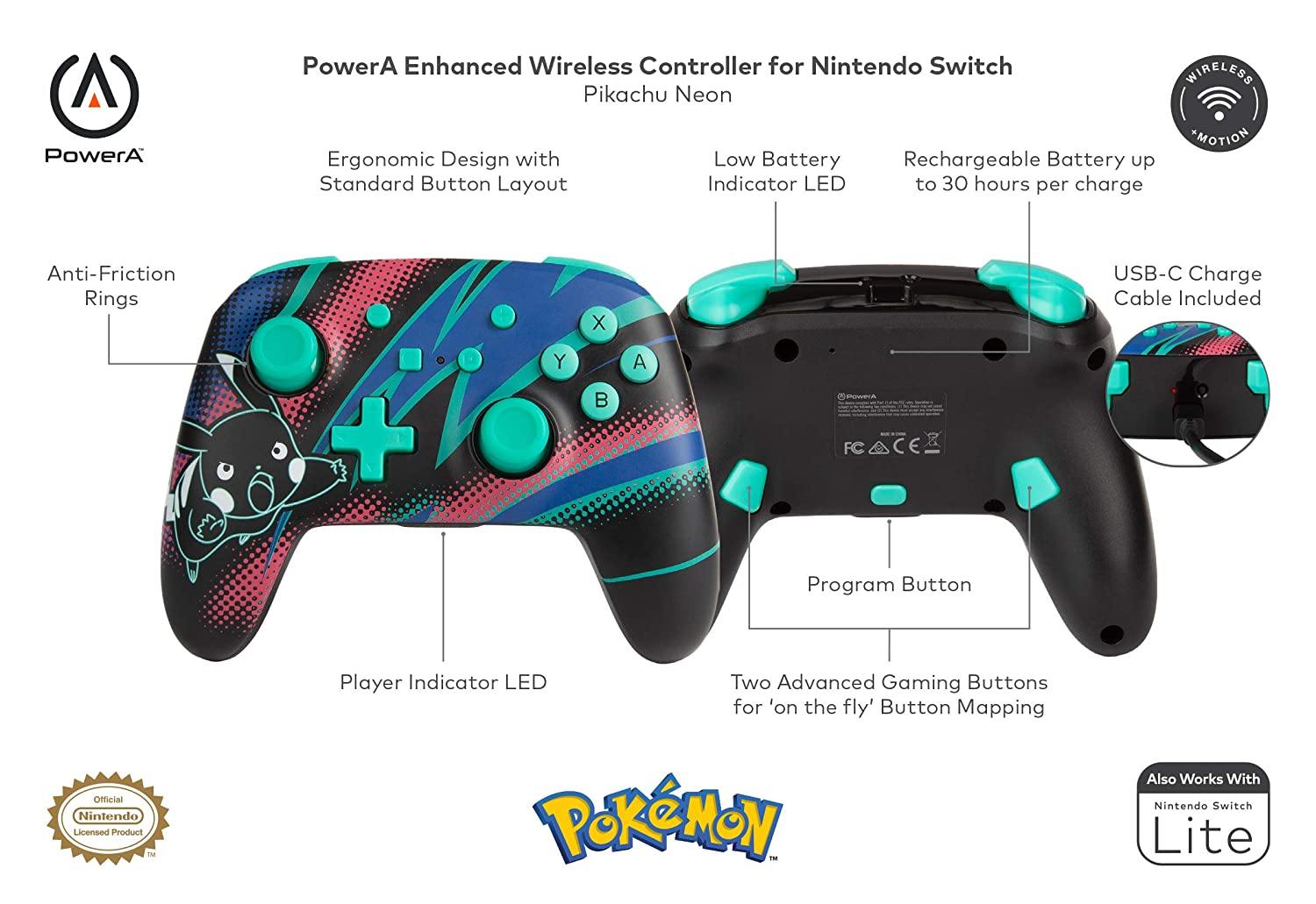 PowerA Enhanced Wireless Controller for Nintendo Switch - Mario Pop (Only at Amazon) - JOY2ESpree
