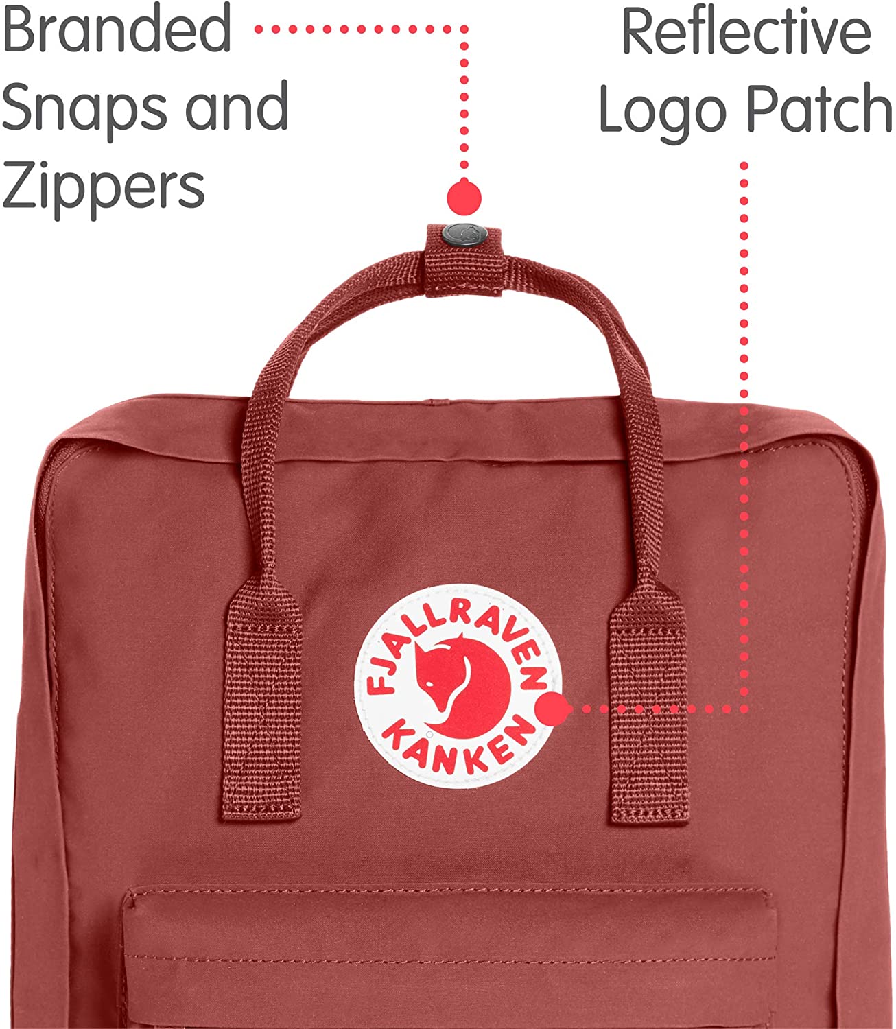 Fjallraven, Kanken Classic Backpack for Everyday, Ox Red