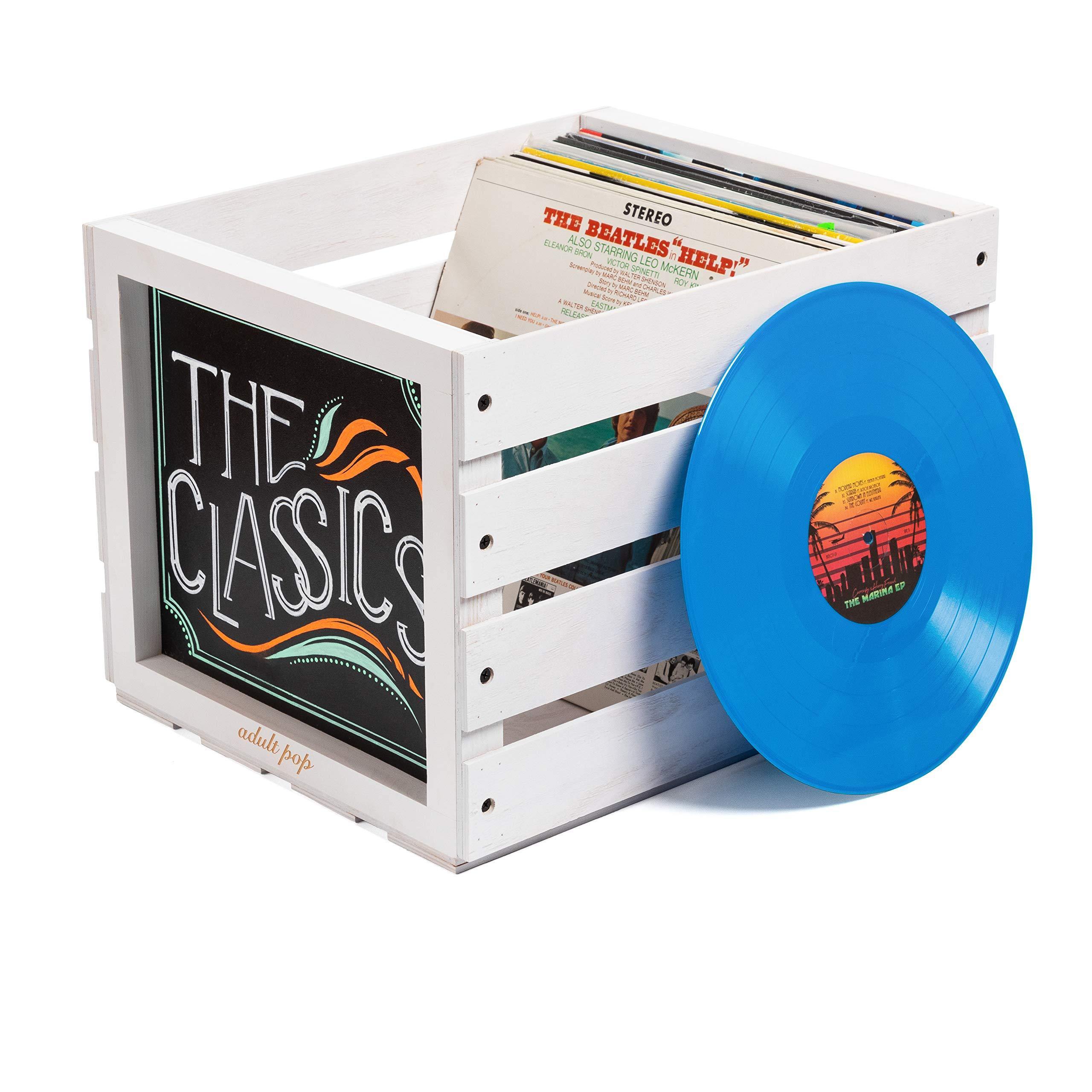 Chalkboard Vinyl Record Storage Crate (Snow White) - JOY2ESpree