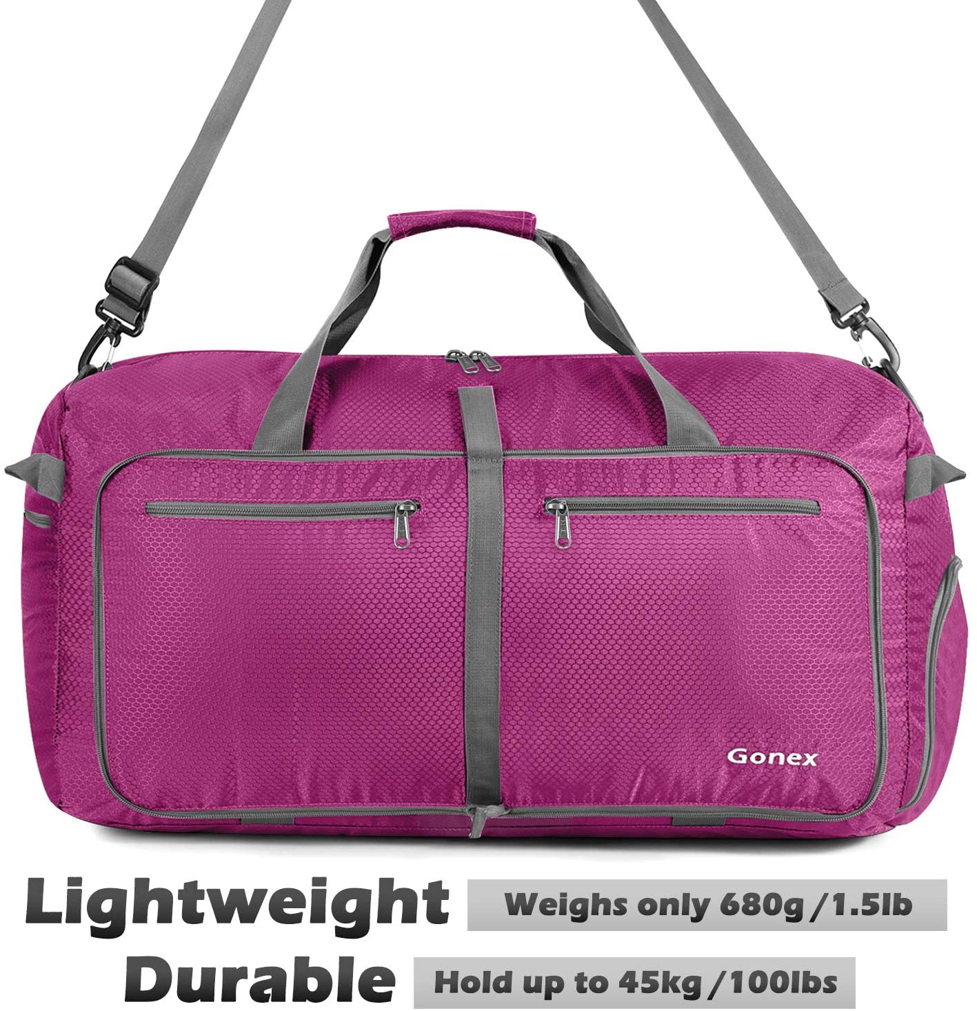 Gonex 150L Travel Duffel Bag Foldable Extra Large Duffle Bag XL Heavy Duty for Men Women for Luggage Shopping Gray