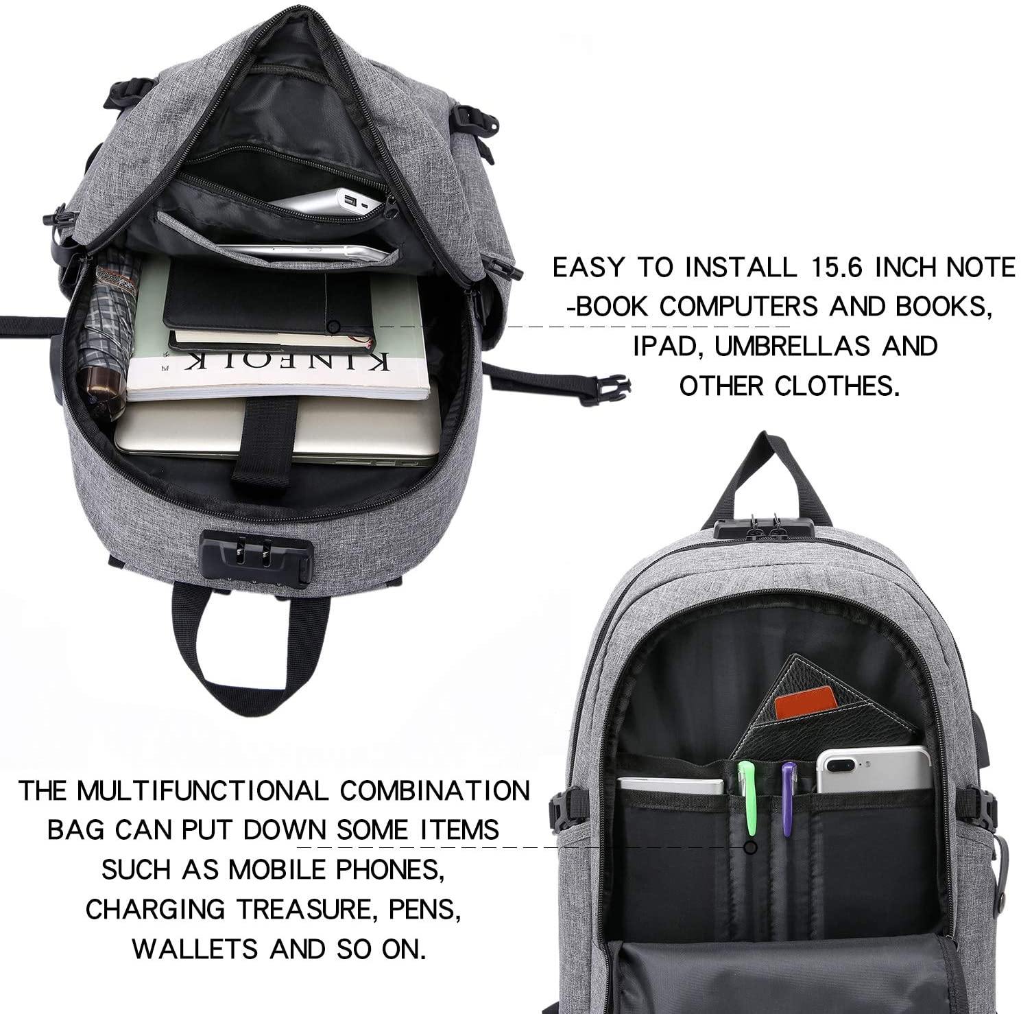 Laptop Backpack,Business Travel Anti Theft Backpack for Men Women with USB Charging Port - JOY2ESpree