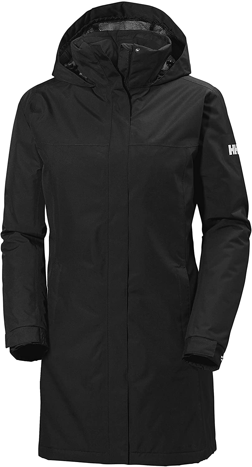 Helly-Hansen Womens Aden Insulated Waterproof Windproof Breathable Long Length Packable Hood Rain Coat Jacket