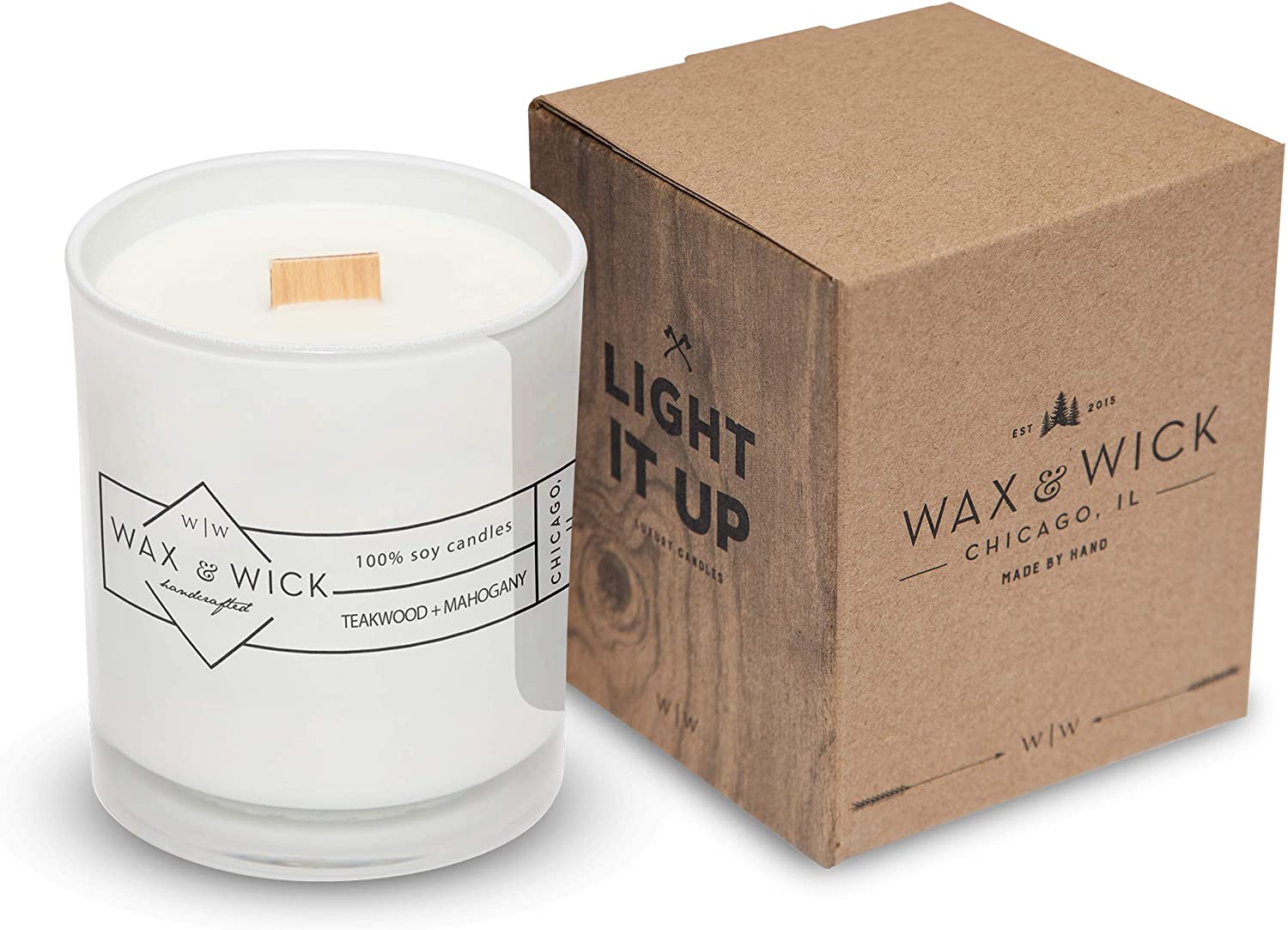 Scented Soy Candle: 100% Pure Soy Wax with Wood Double Wick