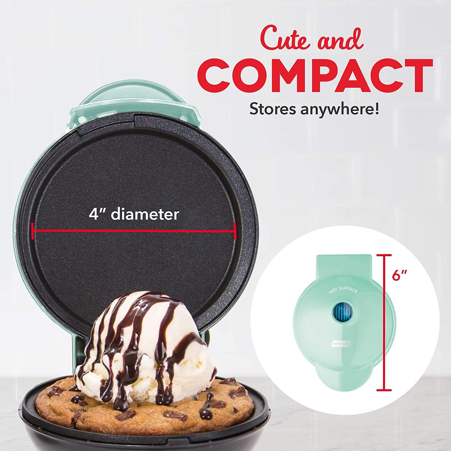 Dash DMS001AQ Mini Maker Electric Round Griddle for Individual Pancakes, Cookies - JOY2ESpree