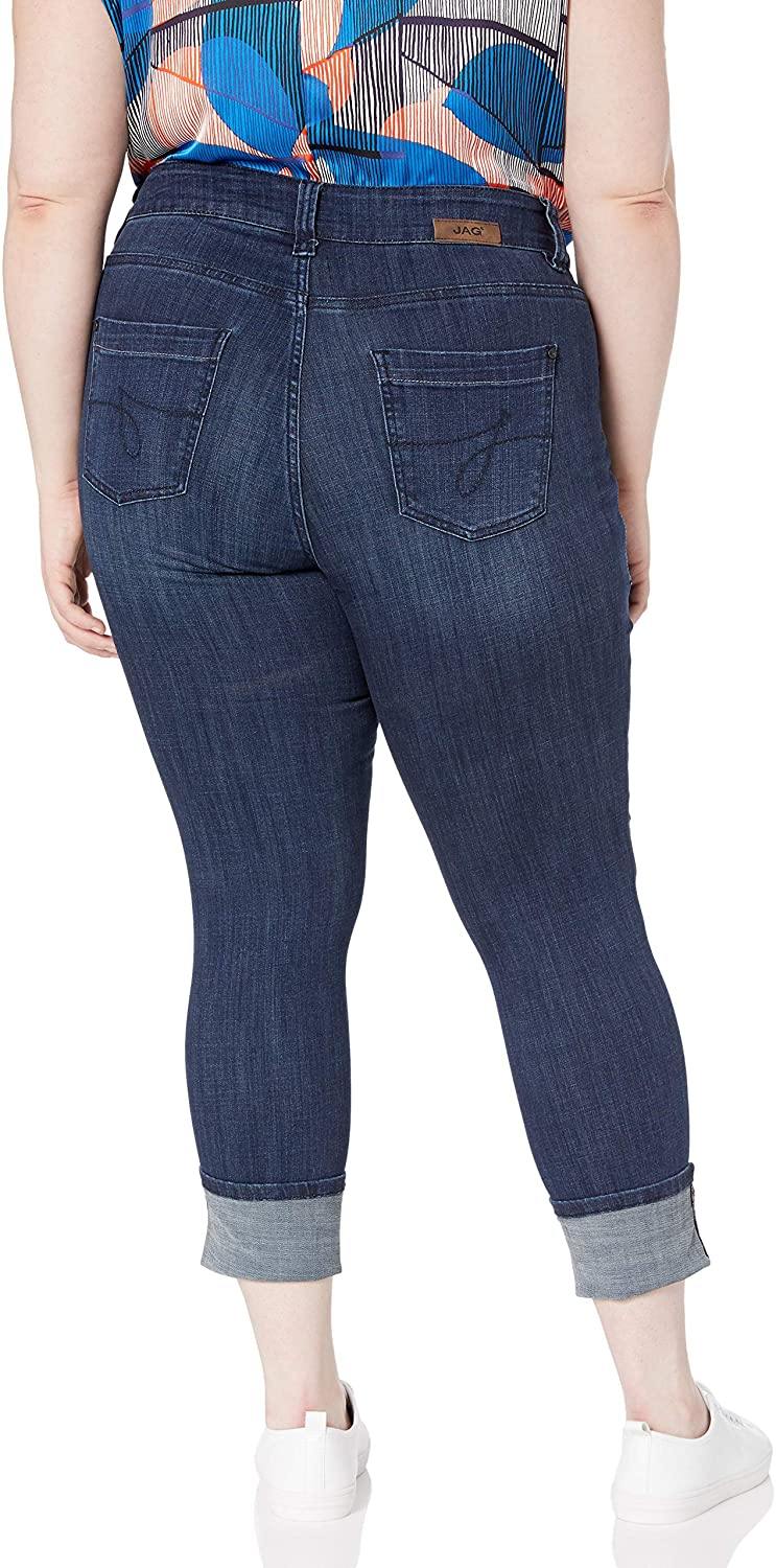 Jag Jeans Women's Plus Size Maddie Skinny Cuff in Crosshatch Denim