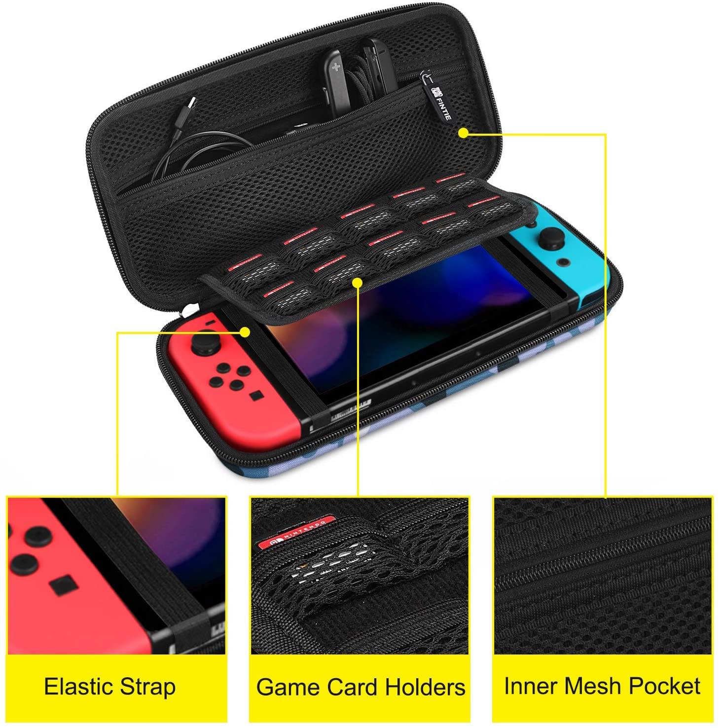 Fintie Carry Case for Nintendo Switch - [Shockproof] Hard Shell Protective Cover Travel Bag w/10 Game Card Slots - JOY2ESpree