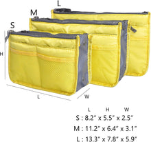 
                        
                          Load image into Gallery viewer, Vercord Purse Organizer Insert for Handbags Bag Organizers Inside Tote Pocketbook Women Nurse Nylon 13 Pockets Black Medium
                        
                      