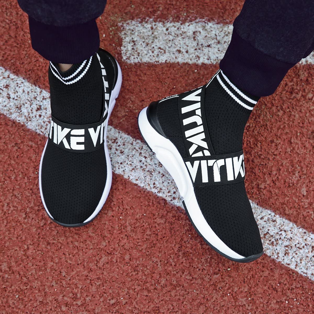 Women's Walking Shoes Running Shoes Socks Platform Fashion Mesh Sneakers Air Cushion Athletic Gym Casual Loafers Dance Hip-hop Shoes