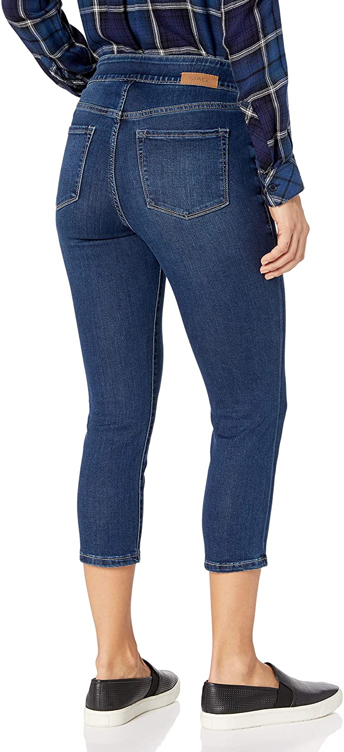 Jag Jeans Women's Petite Maya Skinny Pull on Crop Jean