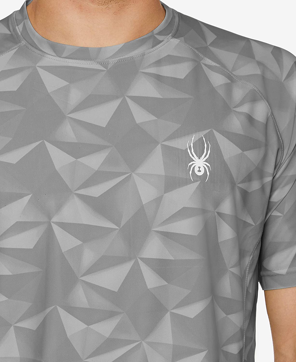 Spyder Men's Hydro Stretch Swim T-Shirt - Quick Dry Short Sleeve Rash Guard Tee