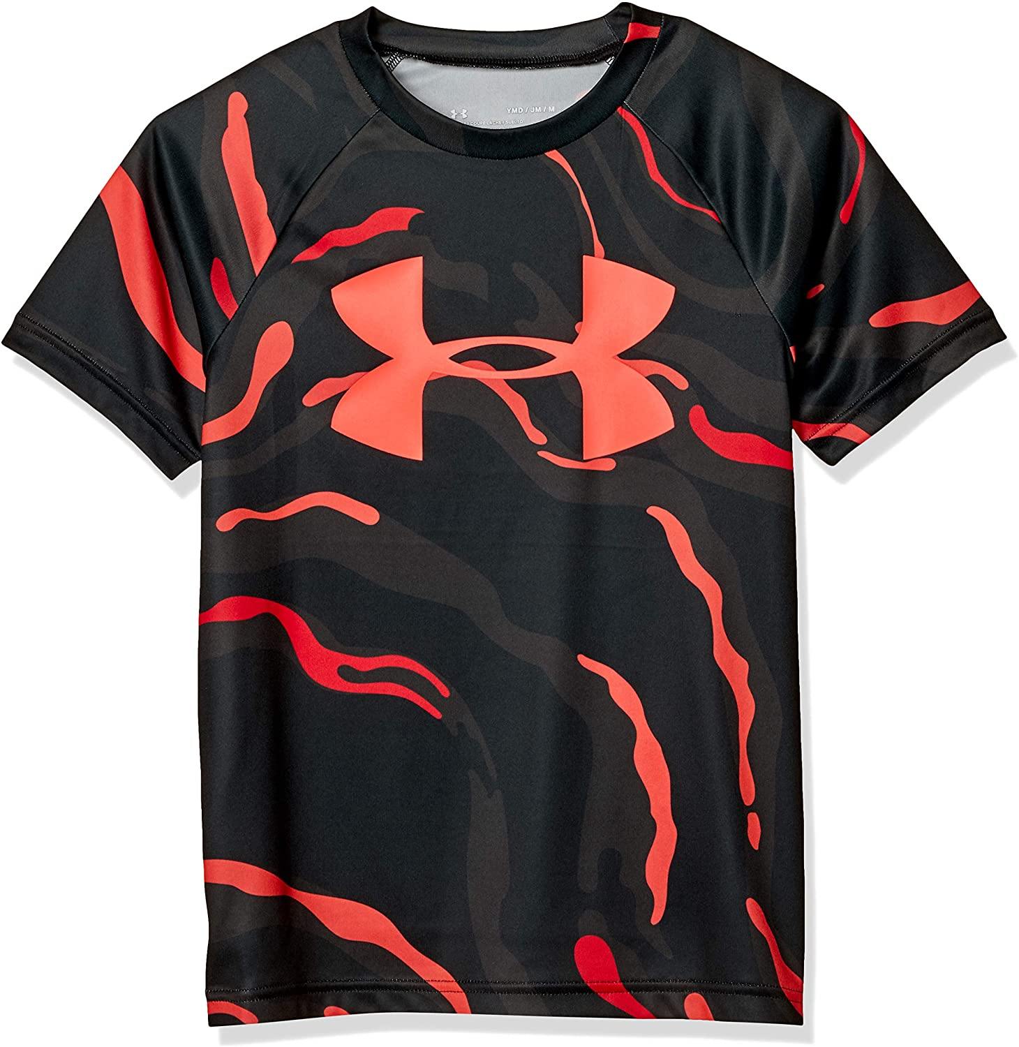 Under Armour Boys' Tech Big Logo Printed Short Sleeve Gym T-Shirt