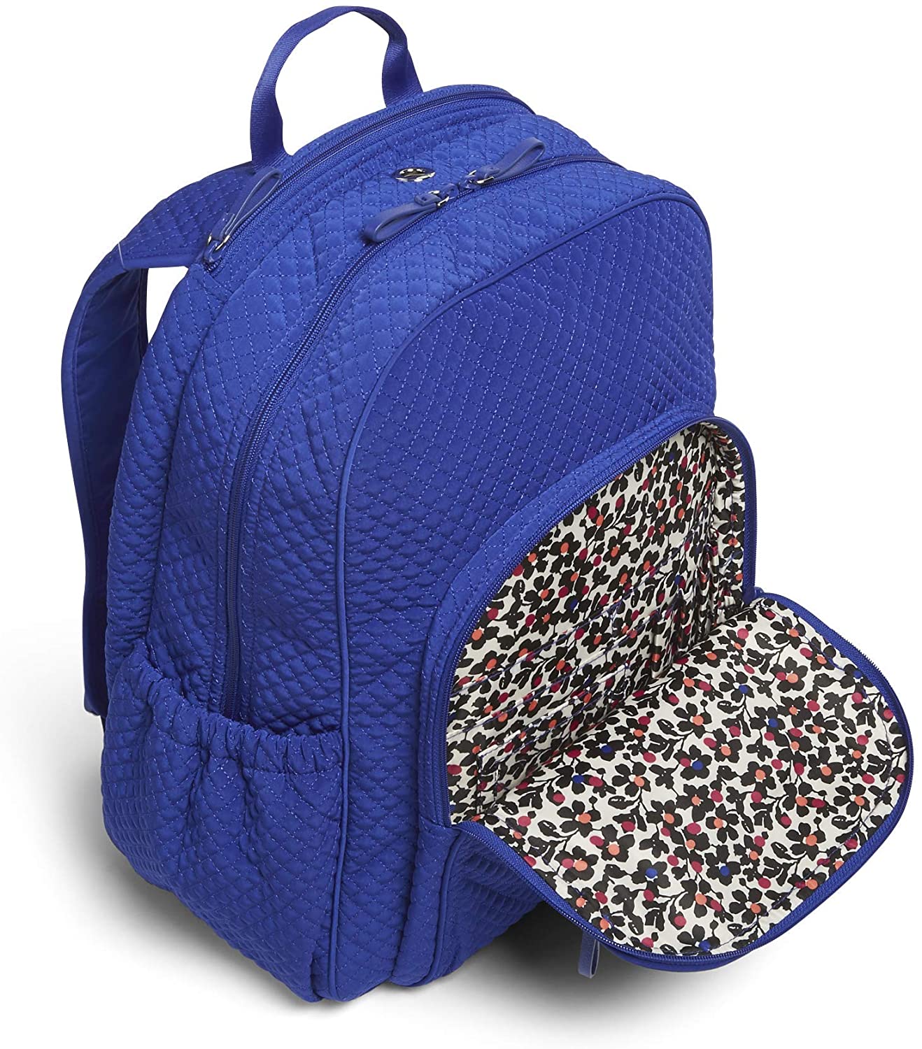 Vera Bradley Women's Microfiber Campus Backpack, Classic Navy, One Size
