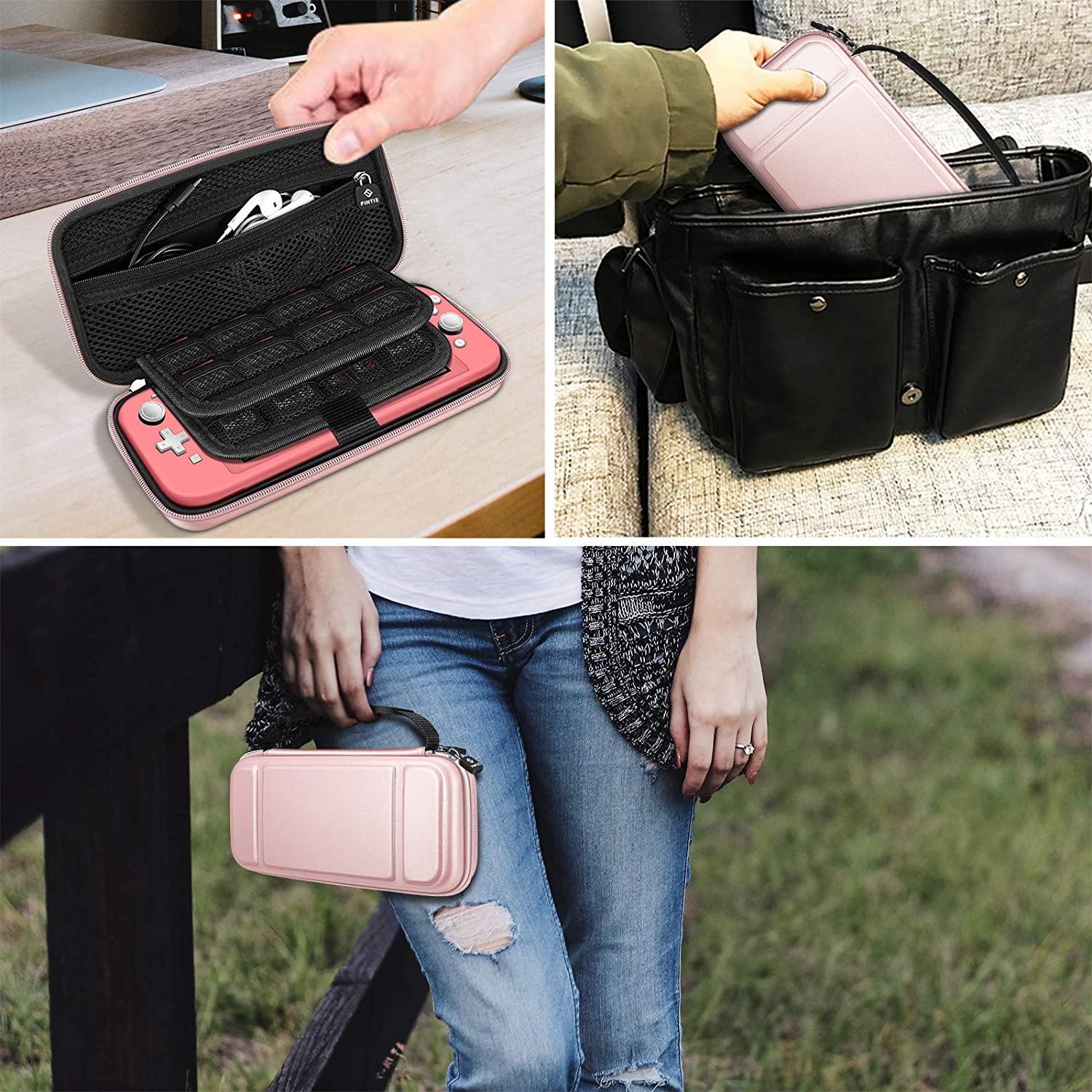 Fintie Carry Case for Nintendo Switch Lite 2019 - [Shockproof] Hard Shell Protective Cover Bag with 15 Game Card/2 Micro SD Card Slots - JOY2ESpree