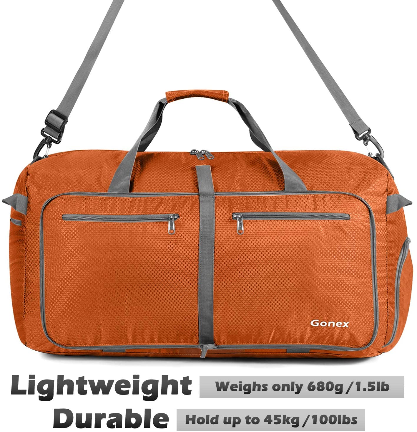 Gonex 150L Travel Duffel Bag Foldable Extra Large Duffle Bag XL Heavy Duty for Men Women for Luggage Shopping Gray