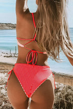 
                        
                          Load image into Gallery viewer, CUPSHE Women's Back Braided Straps Reversible Bottom Strappy Lace Up Bikini Sets
                        
                      