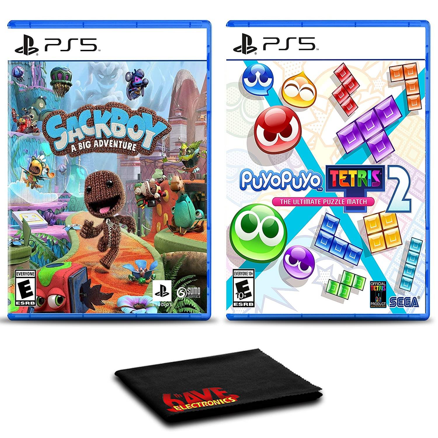 Sackboy: A Big Adventure and Puyo Puyo Tetris 2: Launch Edition - Two Pack Game Bundle For PlayStation 5 - JOY2ESpree