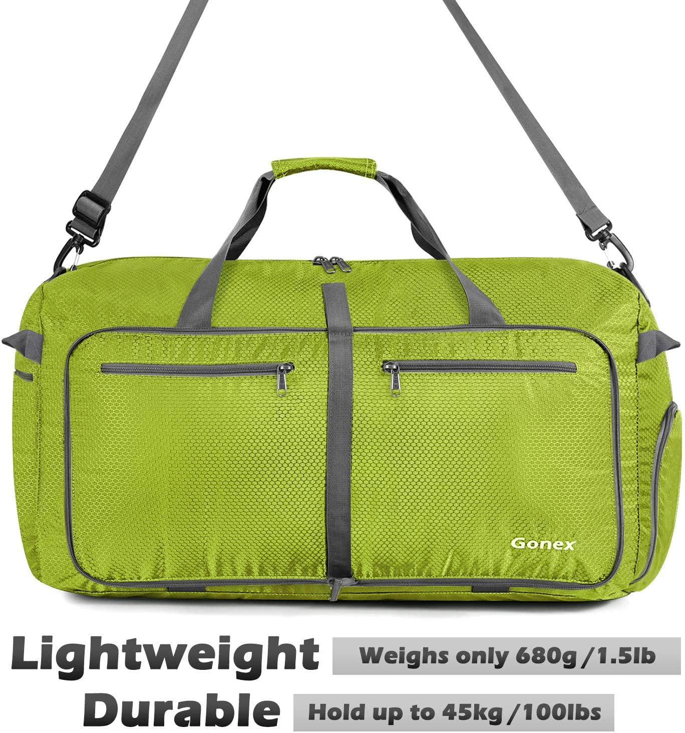 Gonex 150L Travel Duffel Bag Foldable Extra Large Duffle Bag XL Heavy Duty for Men Women for Luggage Shopping Gray