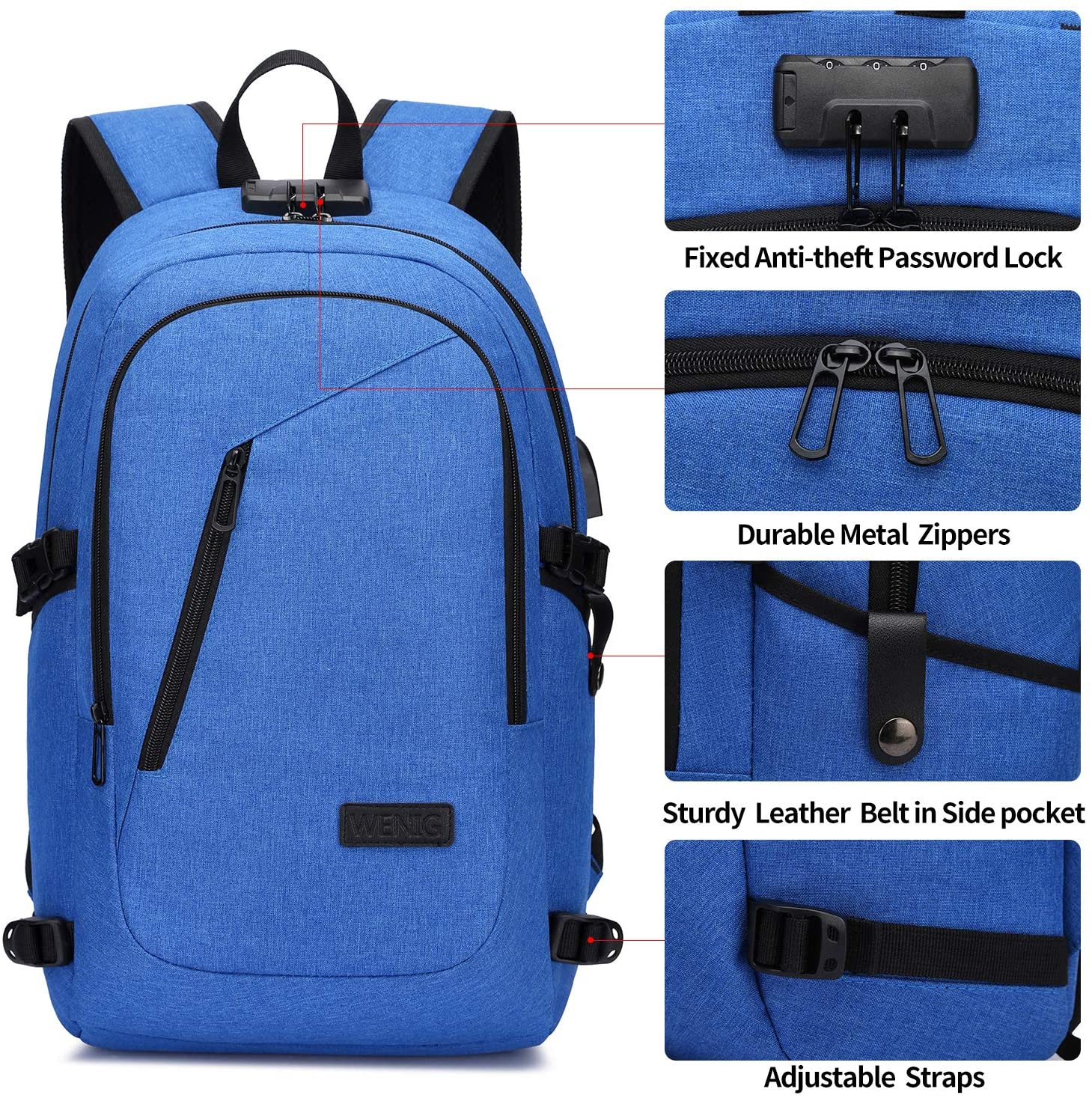 Laptop Backpack,Business Travel Anti Theft Backpack for Men Women with USB Charging Port