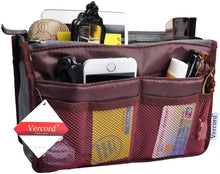
                        
                          Load image into Gallery viewer, Vercord Purse Organizer Insert for Handbags Bag Organizers Inside Tote Pocketbook Women Nurse Nylon 13 Pockets Black Medium
                        
                      