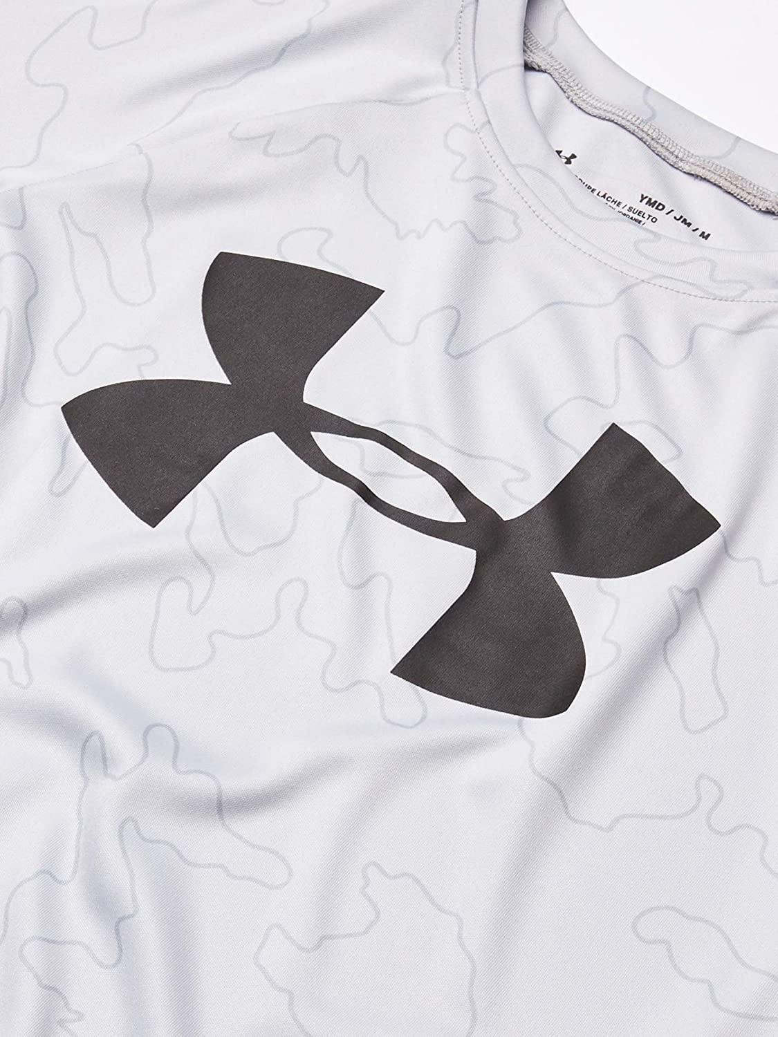 Under Armour Boys' Tech Big Logo Printed Short Sleeve Gym T-Shirt