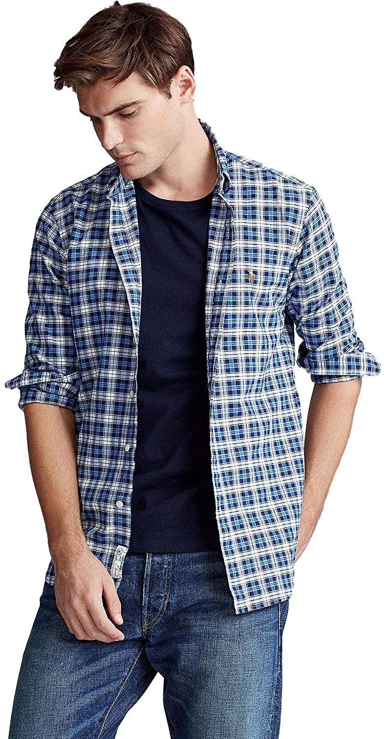Ralph Lauren Mens Logo Button-Down Dress Shirt