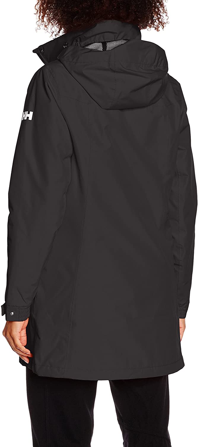 Helly-Hansen Womens Aden Insulated Waterproof Windproof Breathable Long Length Packable Hood Rain Coat Jacket