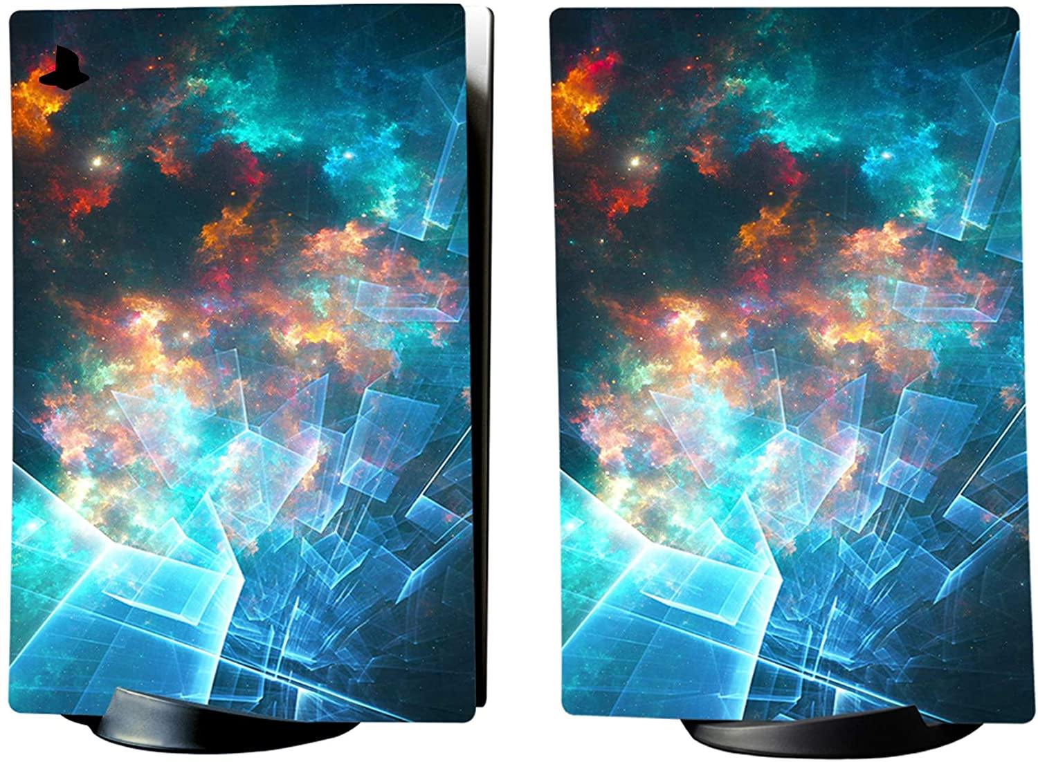 PlayVital Blue Nebula Full Set Skin Decal for PS5 Console Digital Edition - JOY2ESpree