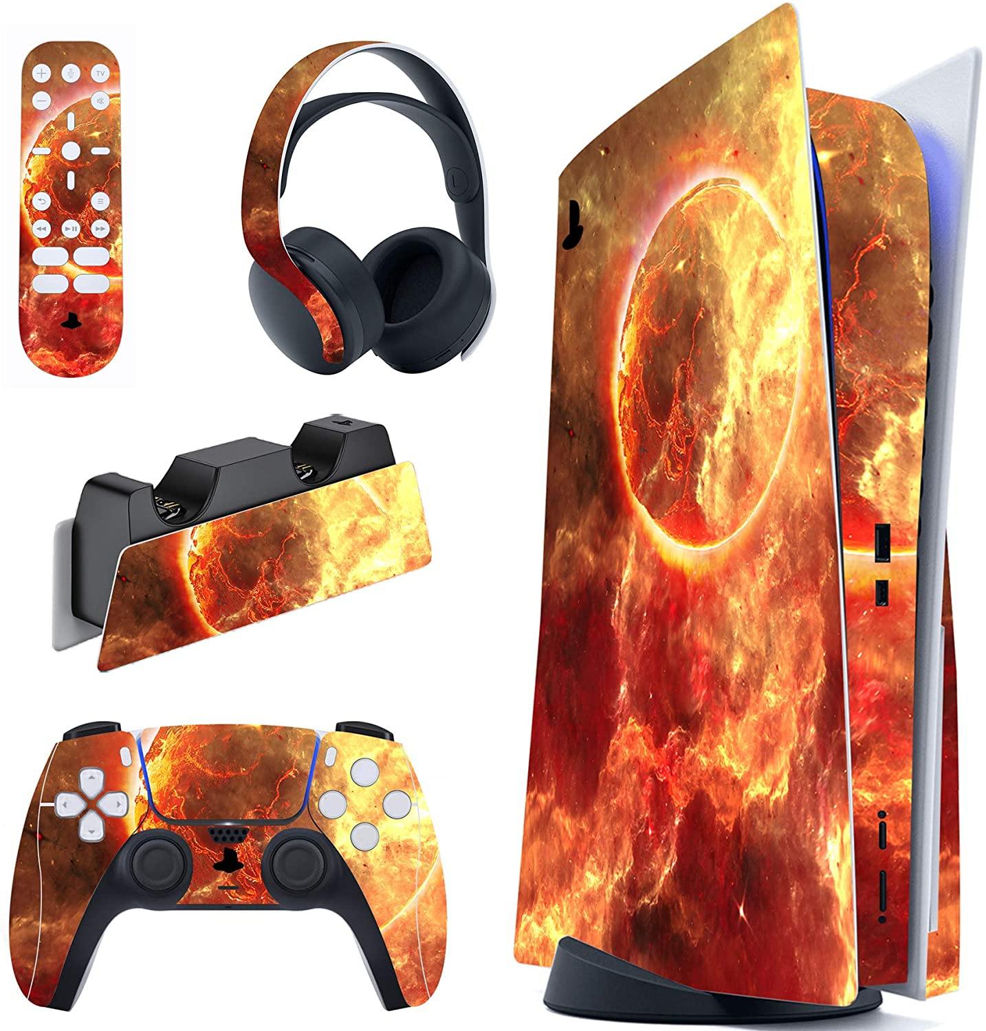 PlayVital Colorful Triangle Full Set Skin Decal for PS5 Console Disk Edition - JOY2ESpree