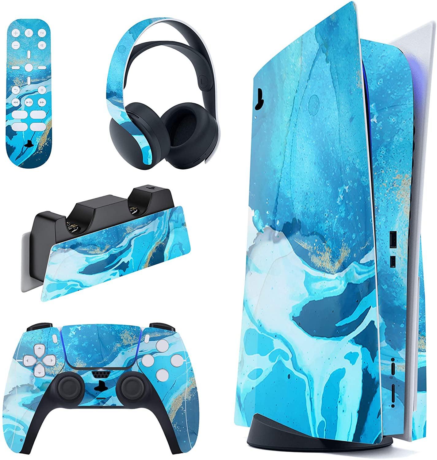 PlayVital Colorful Triangle Full Set Skin Decal for PS5 Console Disk Edition - JOY2ESpree