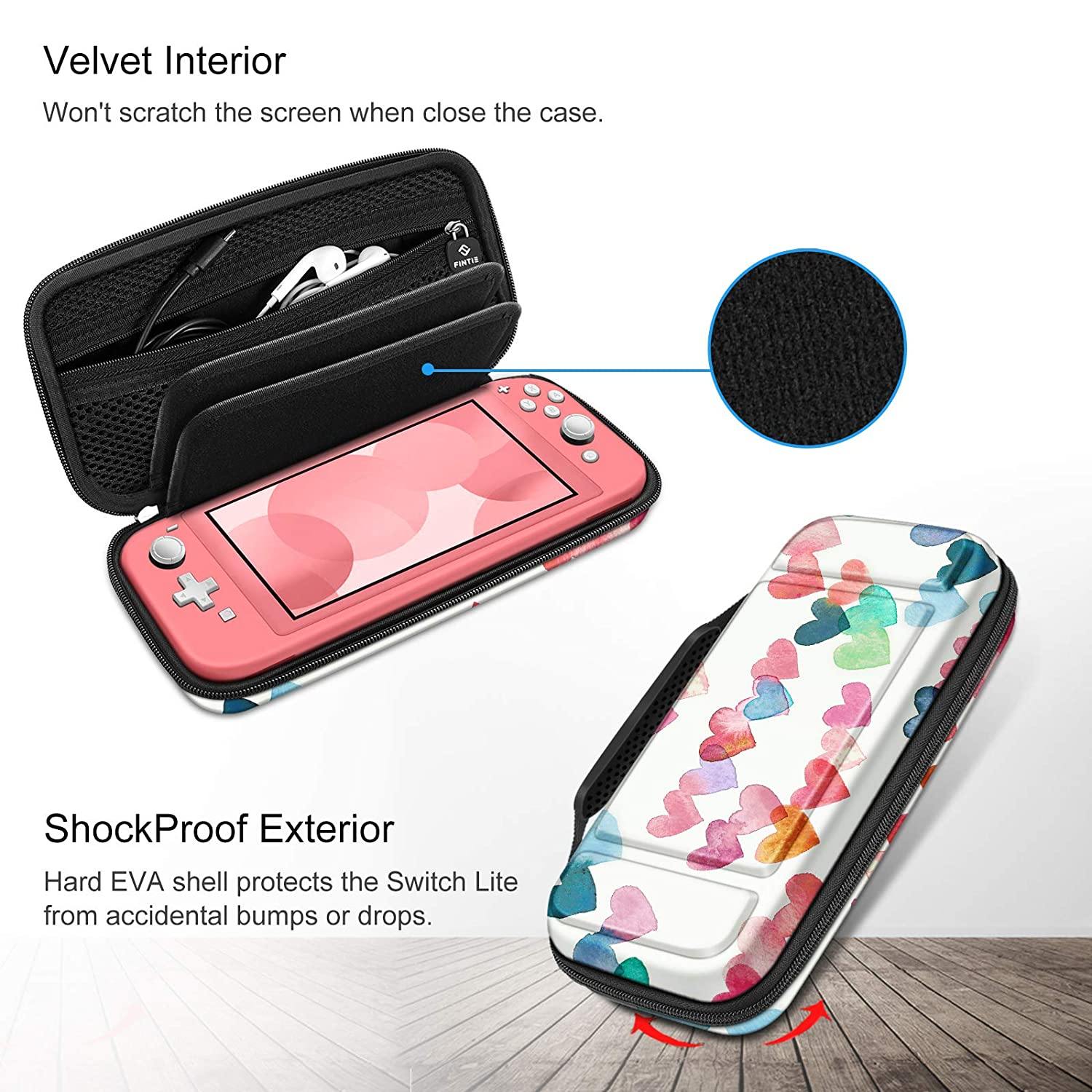 Fintie Carry Case for Nintendo Switch Lite 2019 - [Shockproof] Hard Shell Protective Cover Bag with 15 Game Card/2 Micro SD Card Slots - JOY2ESpree